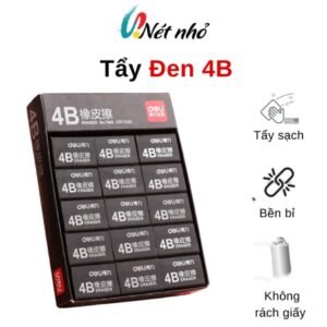 gôm tẩy deli 4b 100a, tẩy siêu sạch không rách giấy